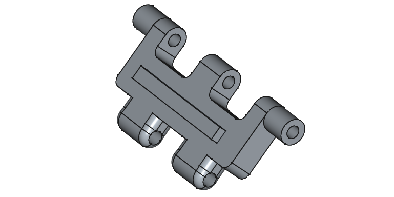 A 3D model of a single track segment.